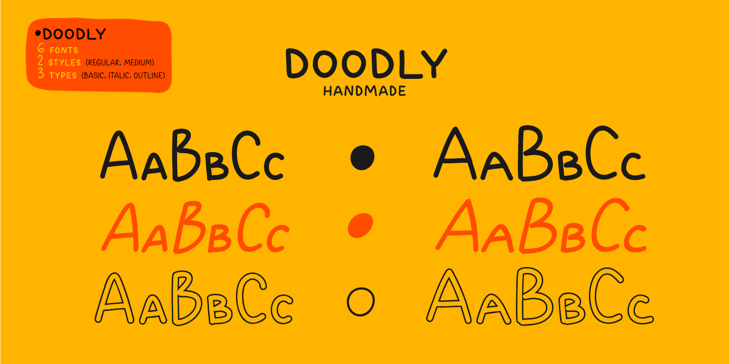 Пример шрифта Doodly #4